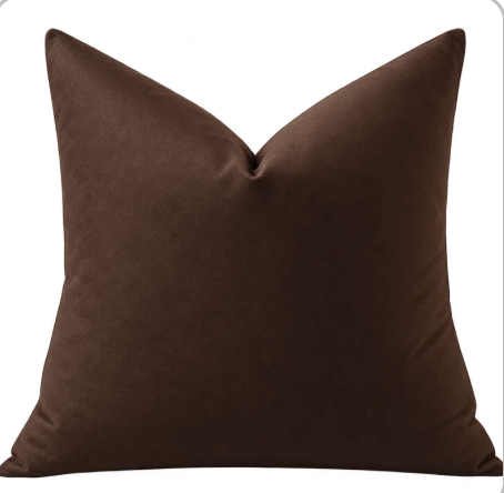 Brown 18 x 18 Velvet Pillows