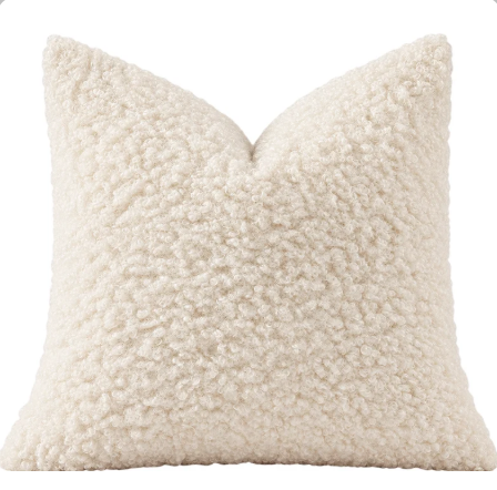 Cream Boucle Pillow