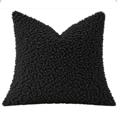 Black Boucle Pillow
