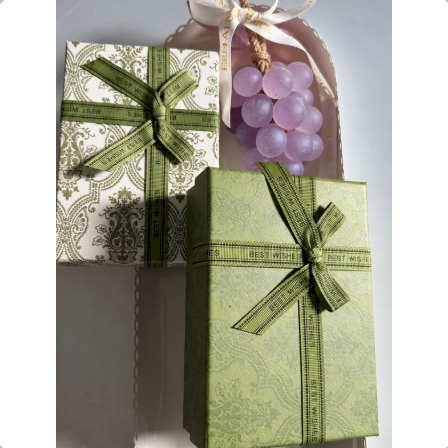 Grape Soap Gift Boxes with Attached Bow