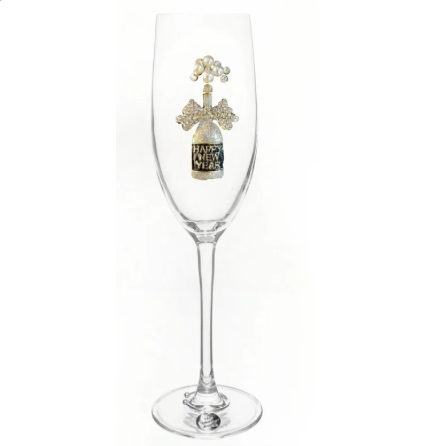 Happy New Year Champagne Glass