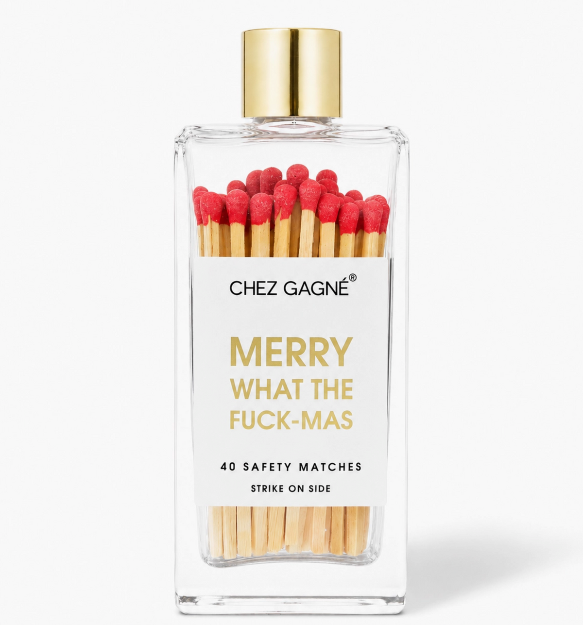 Merry What the Fuck-Mas - Glass Bottle Matches