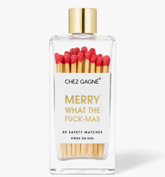 Merry What the Fuck-Mas - Glass Bottle Matches