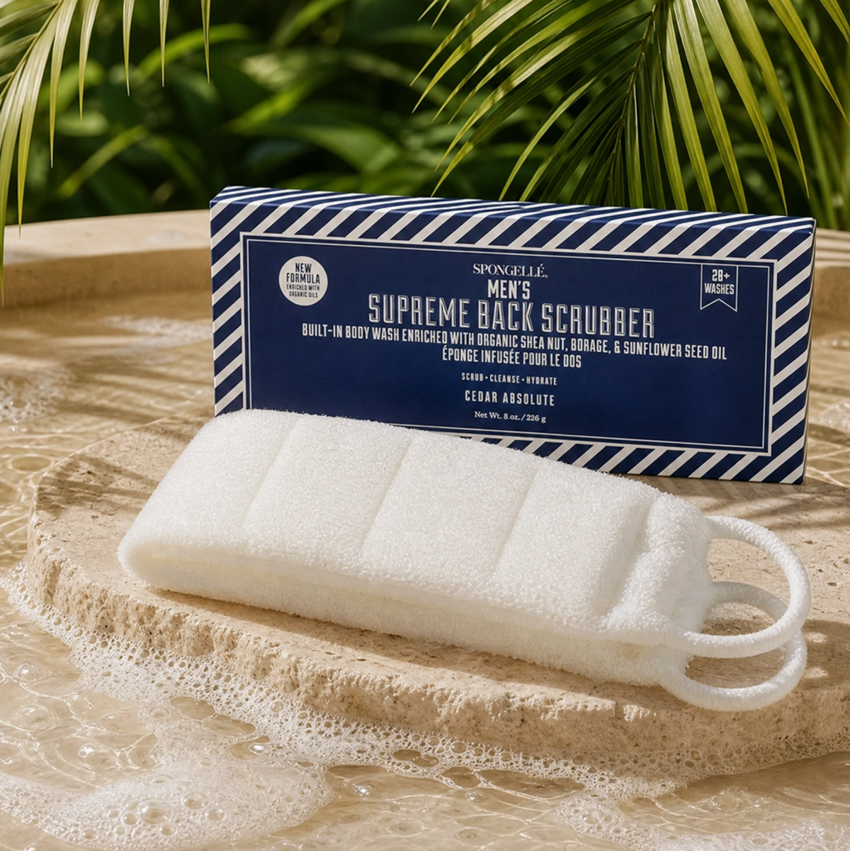 Men's Supreme Body Wash Infused Back Scrubber