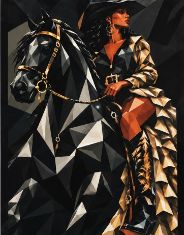 The Reign of Elegance Framed - Carol Leslie Art