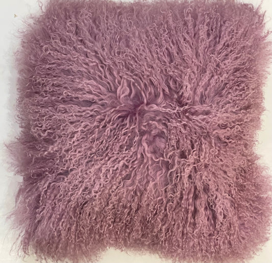 Lavender Mongolian Wool Pillow Throw & Tuck Throw