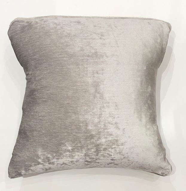 Gray Velvet Pillow Throw & Tuck Throw