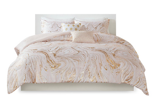 Blushing Gold Comforter Set 5pc Set