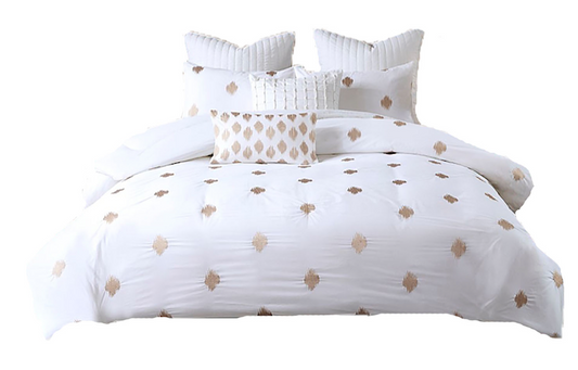 Metallic Gold Dot Duvet Set