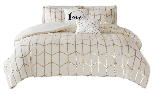 Gold Love Comforter Set