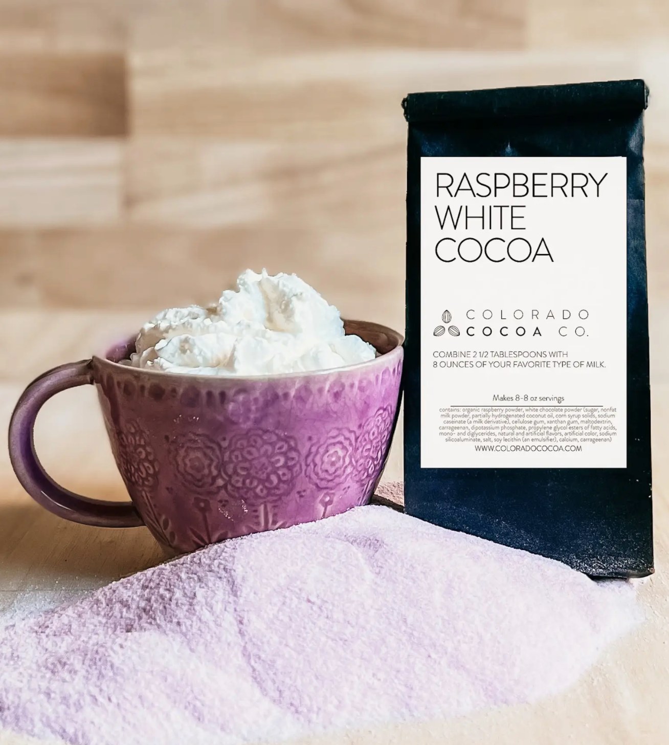 Raspberry White Mocha  Cocoa Mix