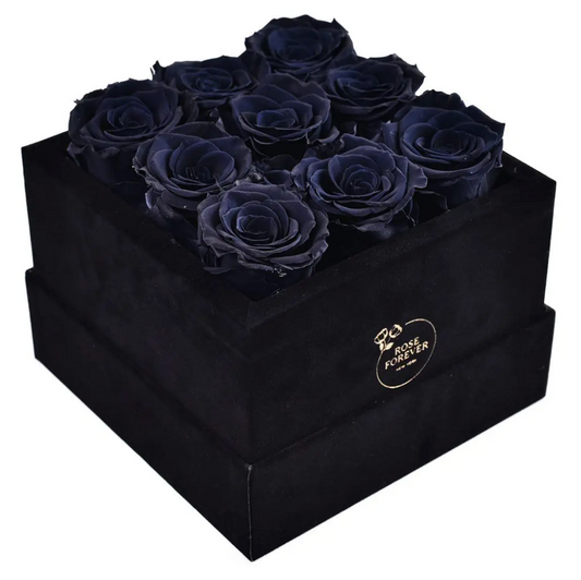 Essential Black Velvet Black Roses Square