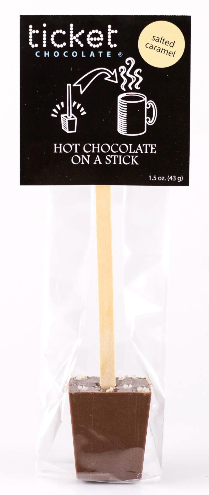 Salt Carmel Hot Chocolate on a Stick