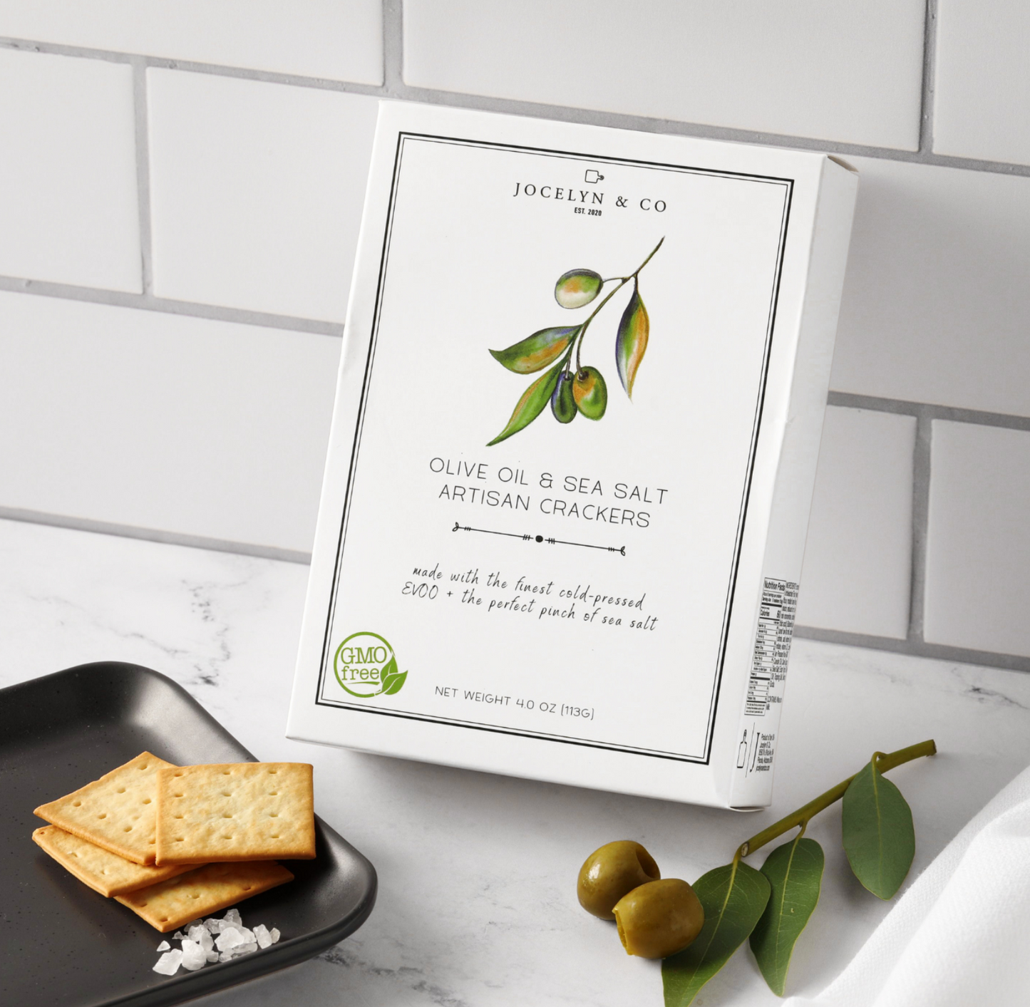 Olive Oil & Sea Salt Crackers - The Luxe Collection