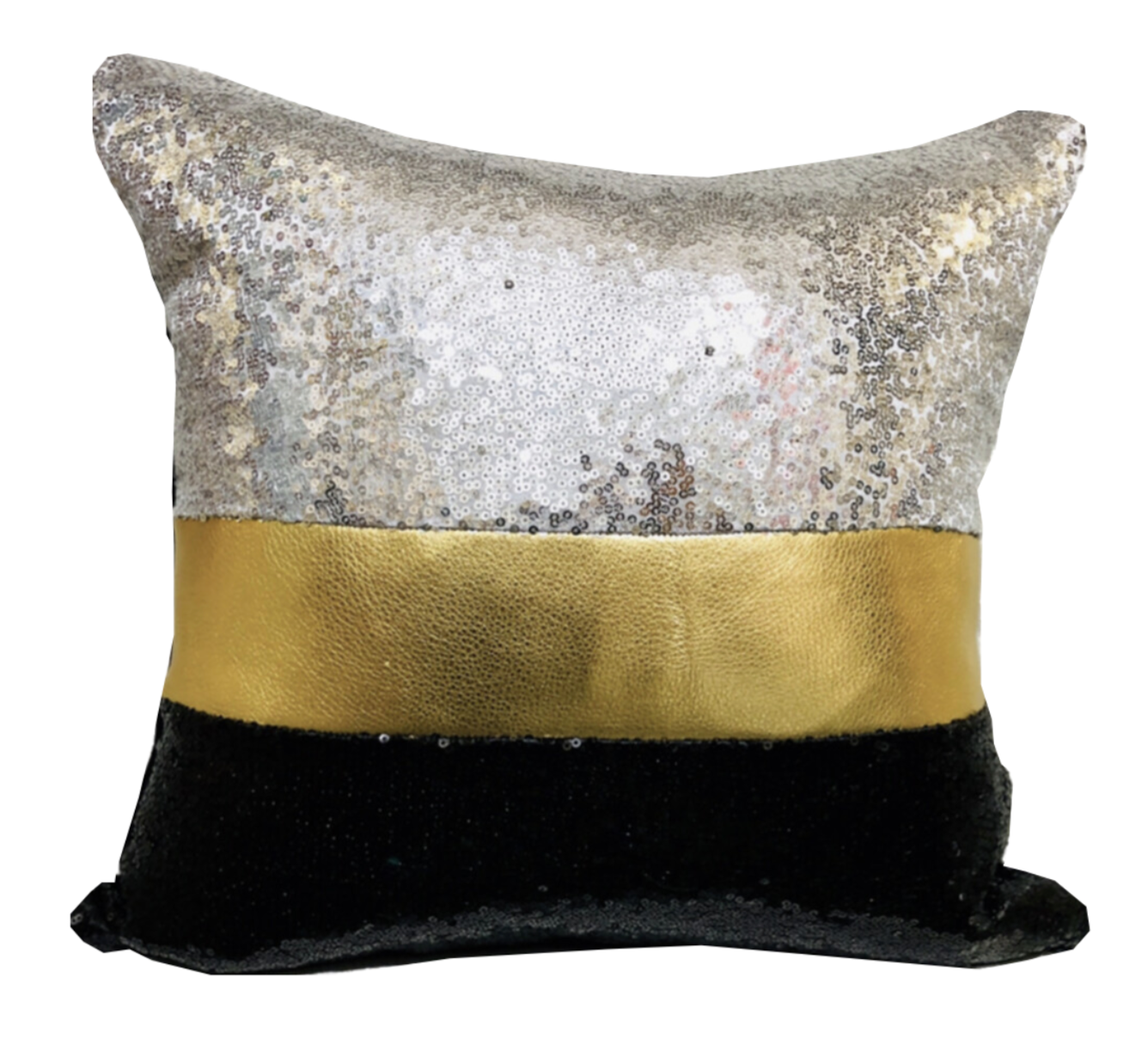 Gold Leather Band Pillow