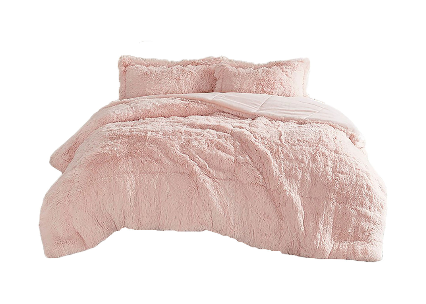 Shaggy Comforter Set Pink
